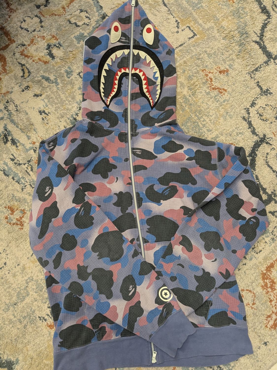 Bape - Full Zip Hoodie - Blue/Purple - XL