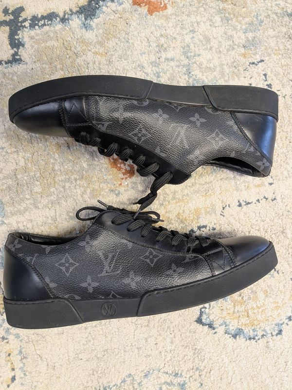 Louis Vuitton Black/Grey Monogram Low Sneakers