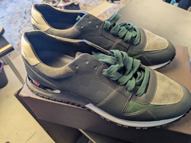 Louis Vuitton Run Away Sneakers – Green/Suede (box)