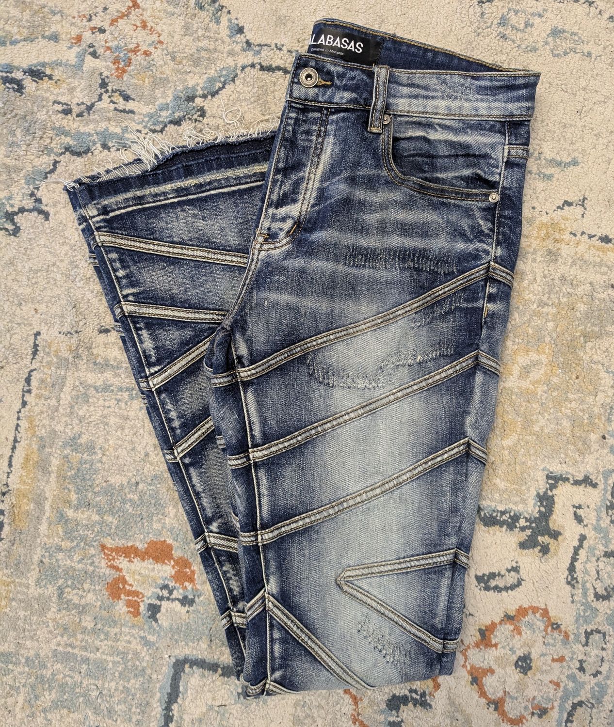 Valabasas Criss Cross Blue Jeans