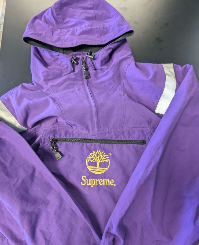 Supreme x Timberland Hooded Windbreaker Jacket Purple