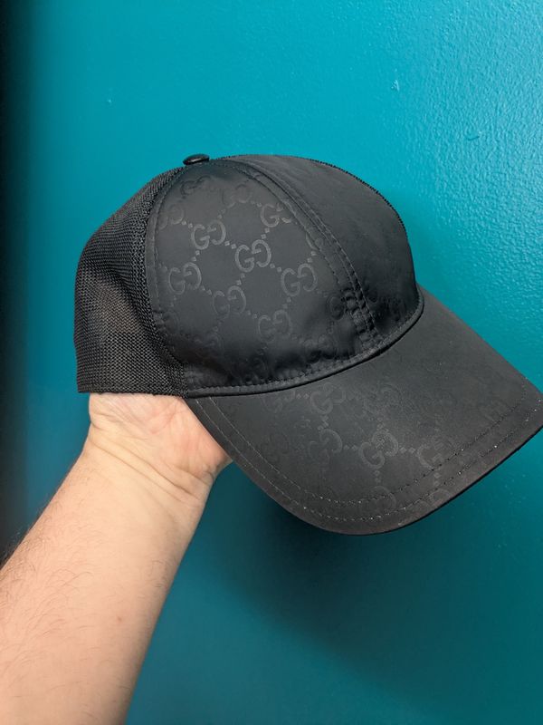 Gucci GG Nylon Baseball Cap Black