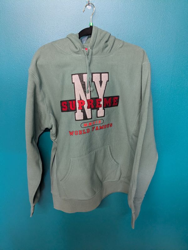Supreme NY Hoodie Teal