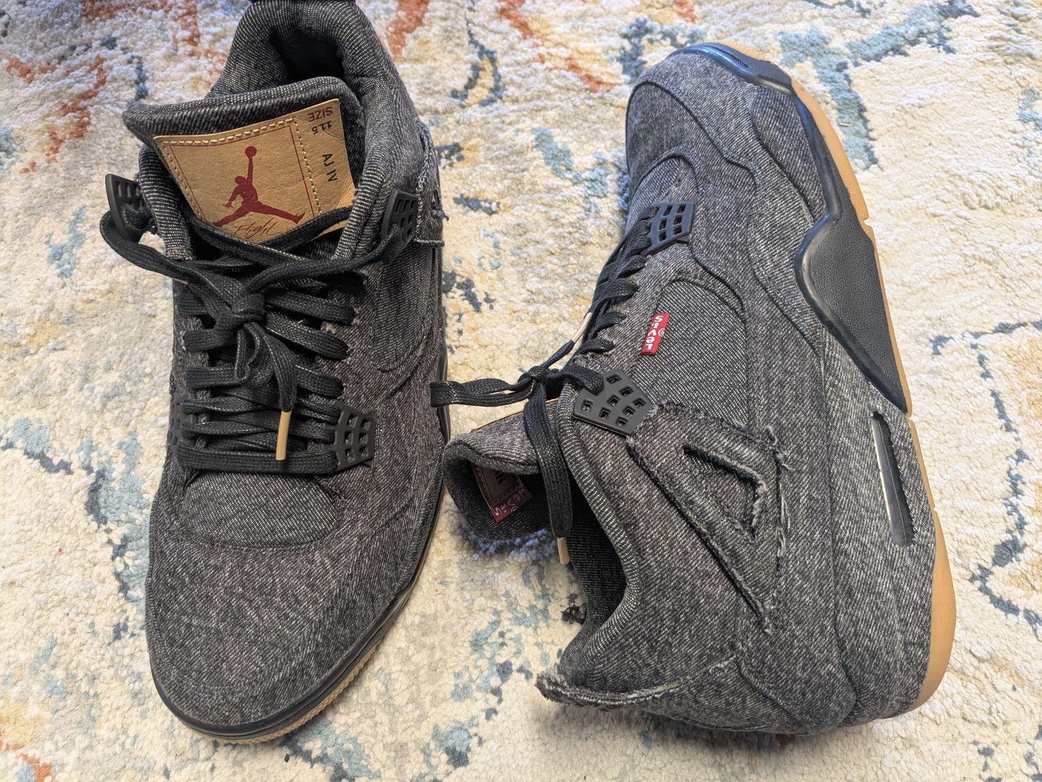 Jordan 4 Levi&#39;s Black (no box)