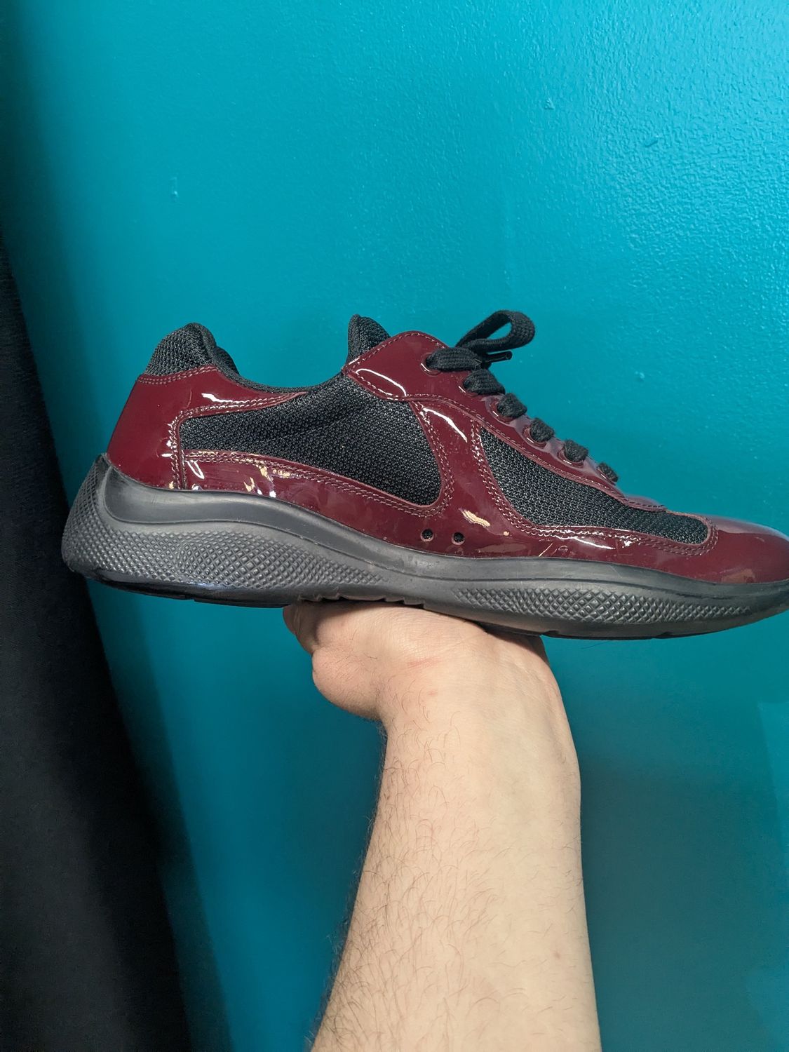 Prada Maroon America&#39;s Cups Sneakers (no box)