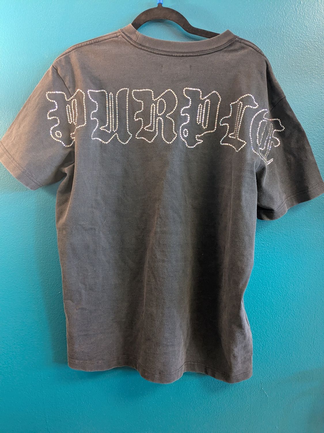 Purple Brand Jewel Spellout T-Shirt Black (M)