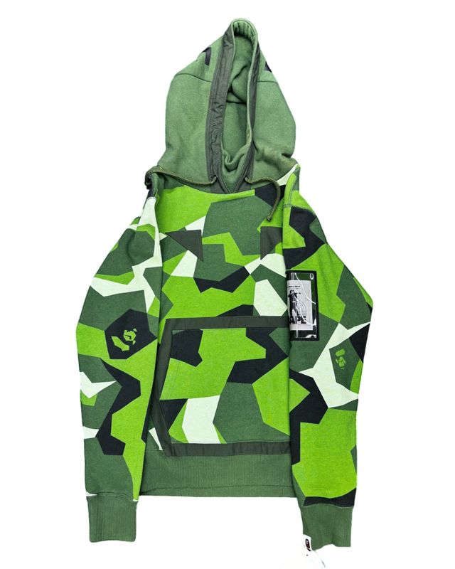 Bape - Green Camo Hoodie - S