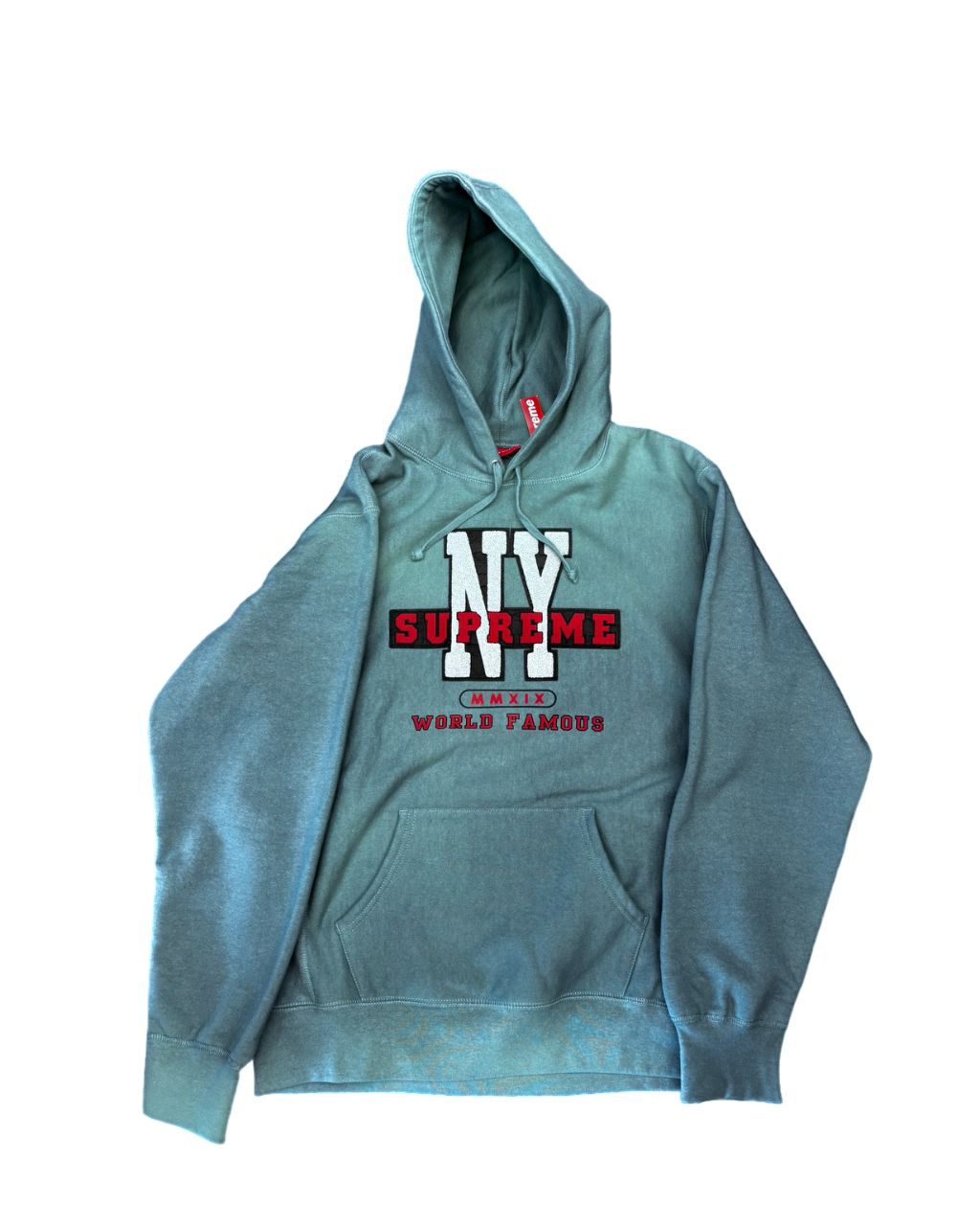 Supreme NY Hoodie Teal