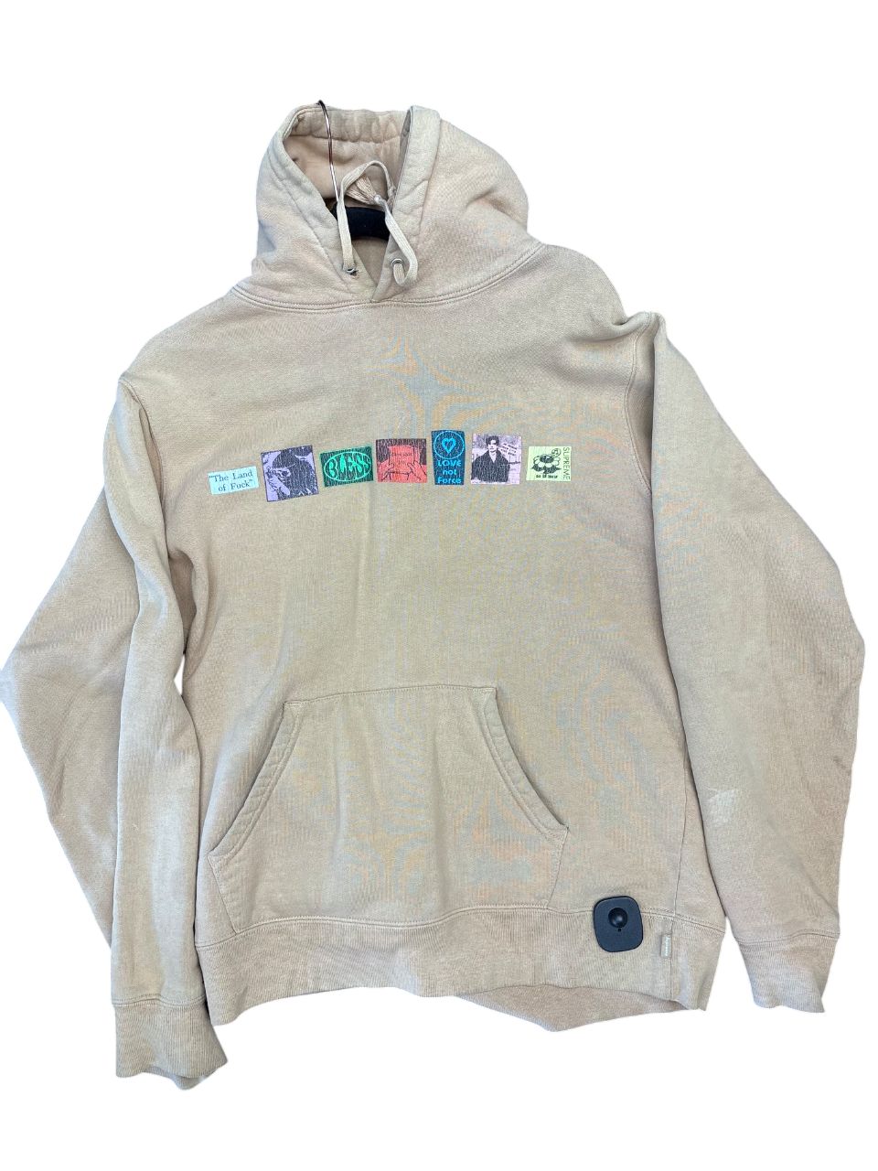 Brown Supreme Brown Hoodie &quot;The Land Of F*ck&quot; Sz M