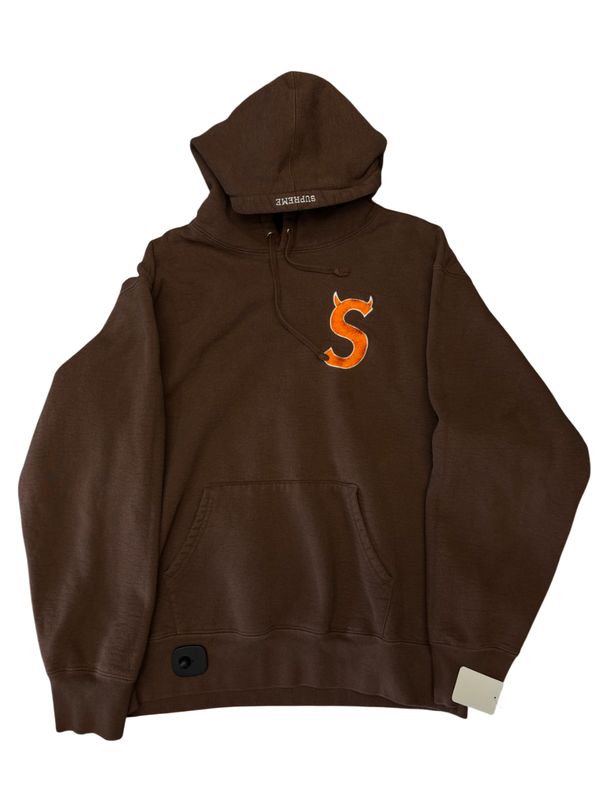 Supreme Brown Horned &quot;S&quot; Hoodie Sz XL