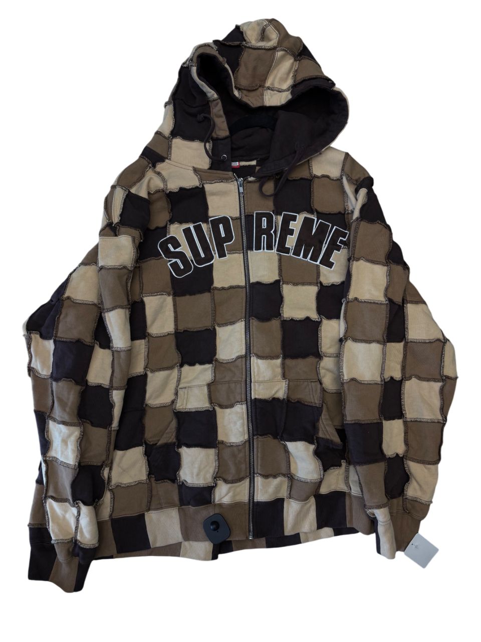 Supreme Patch Work Jacket Brown Sz:XXL