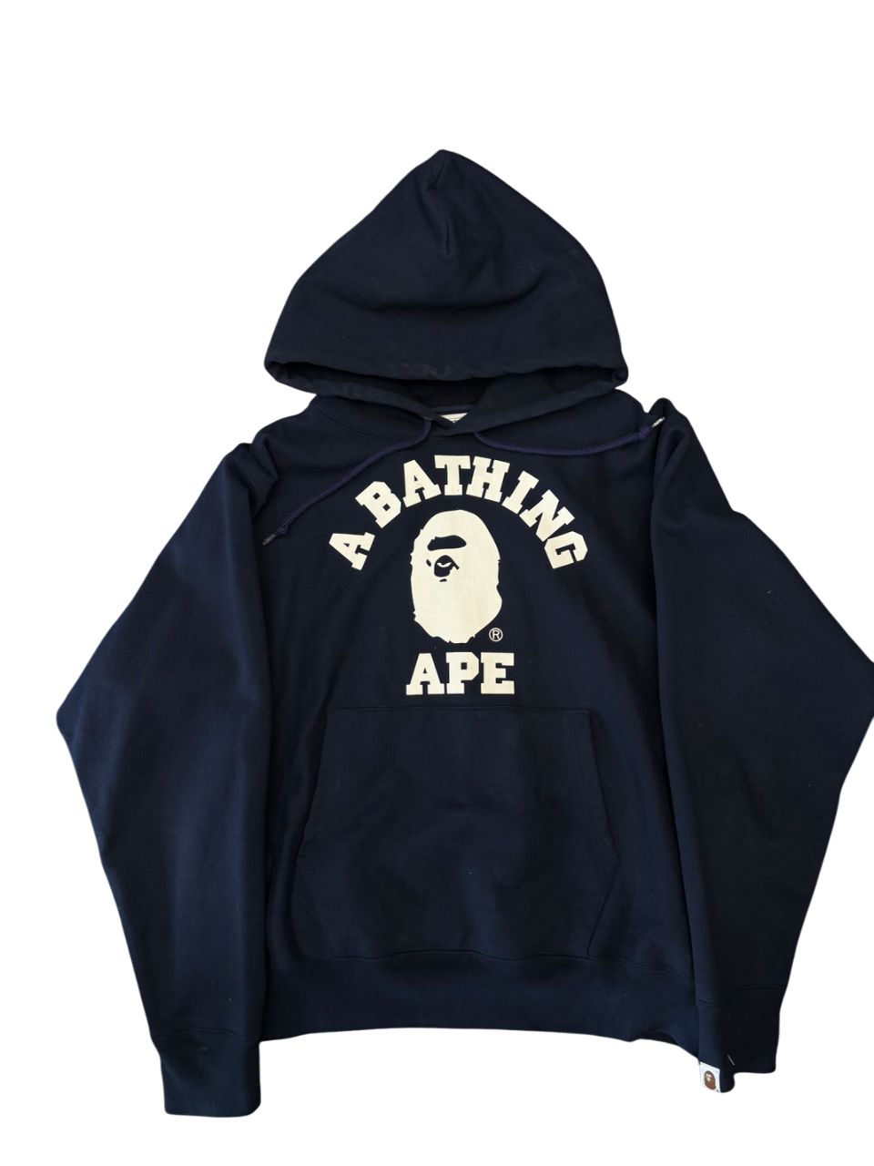 Bape Black White Ape Head Pullover Hoodie Sz M