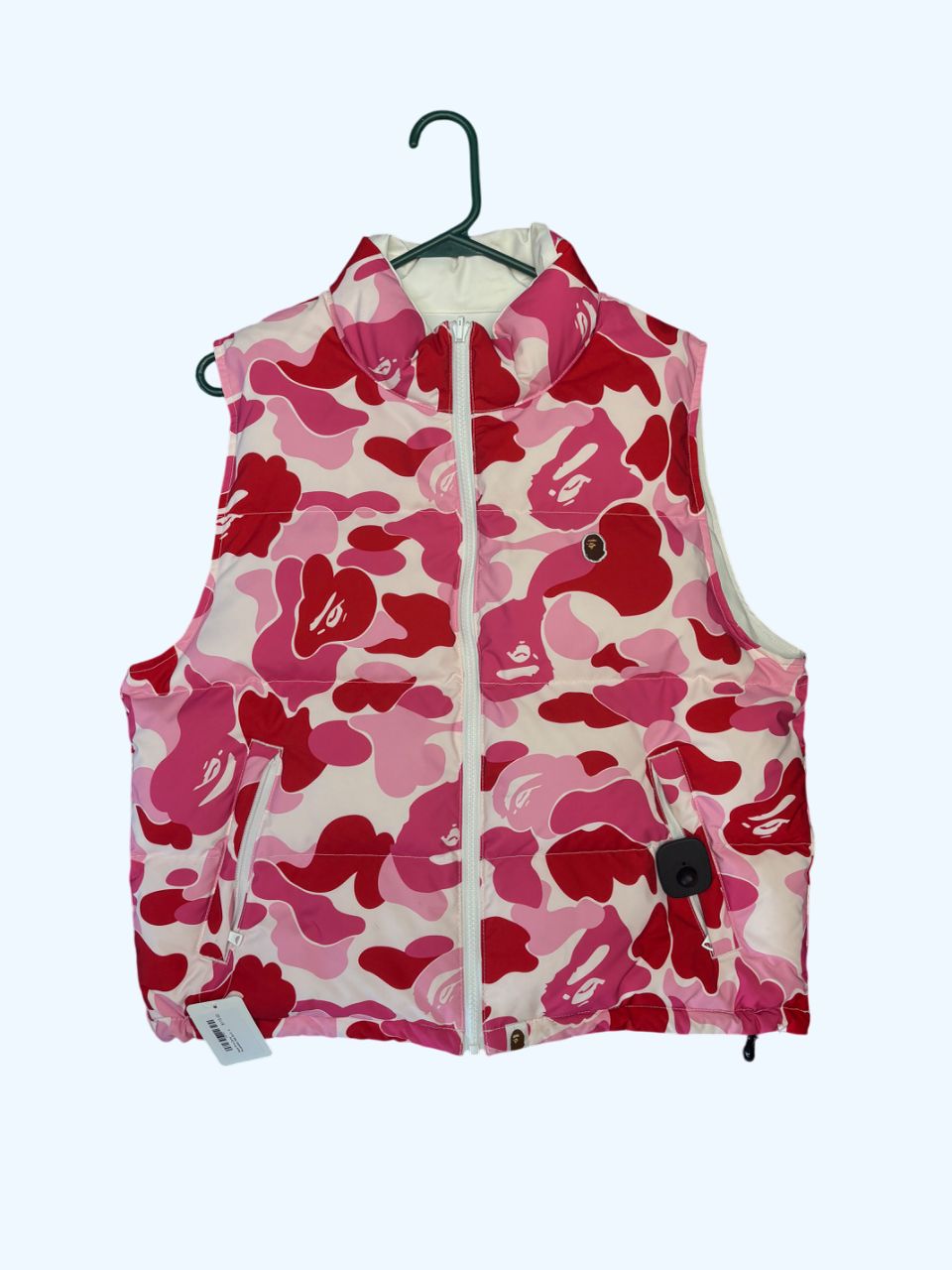 Bape Pink Camo Reversible Vest Sz S
