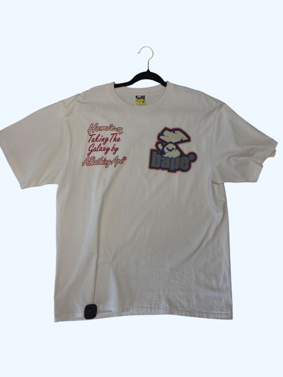 Bape White/Red Shirt Sz:XXL
