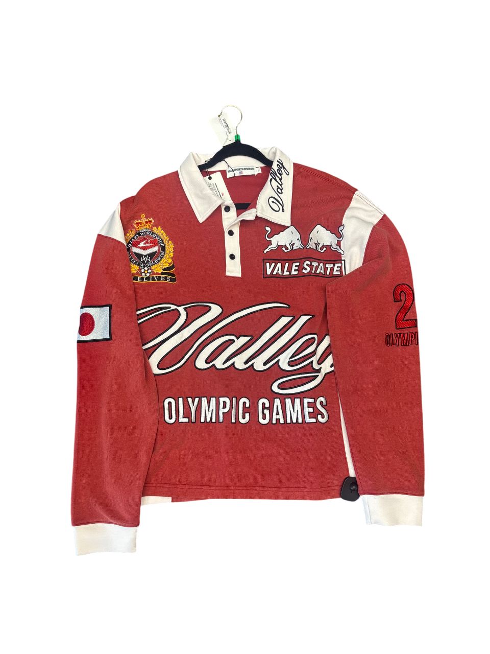 Vale Red Olympics LS Polo Sz XL