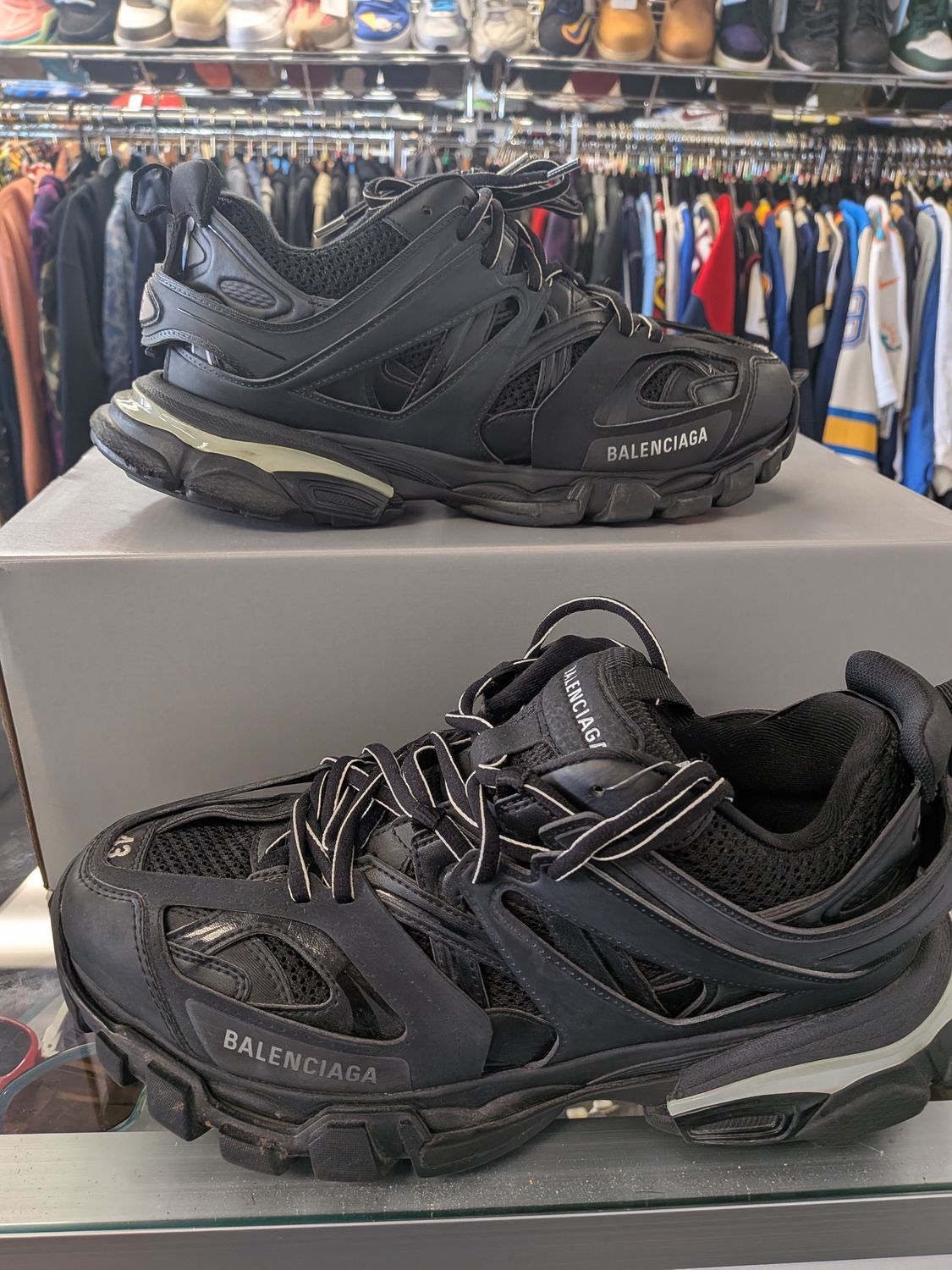 Balenciaga Track Black LED Sz:10 (box)