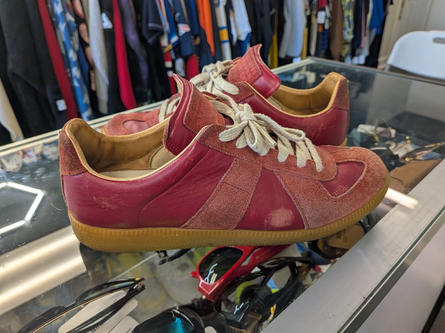 Maison Margiela GATs red Sz 9