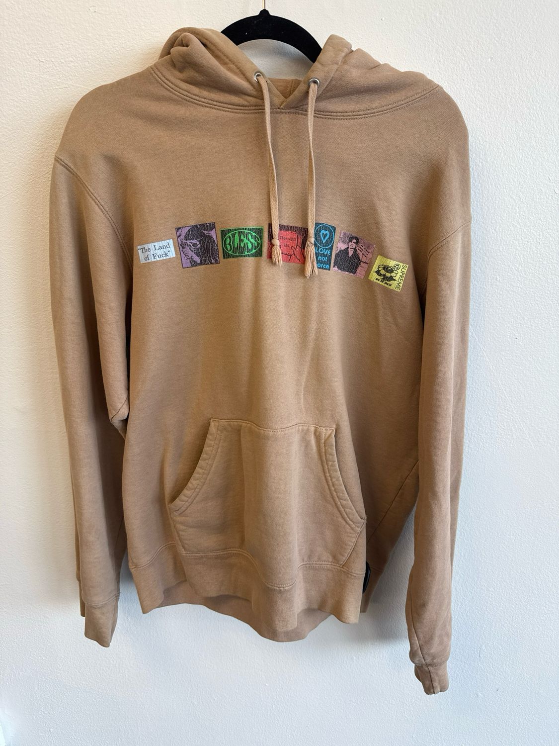 Brown Supreme Brown Hoodie &quot;The Land Of F*ck&quot; Sz M