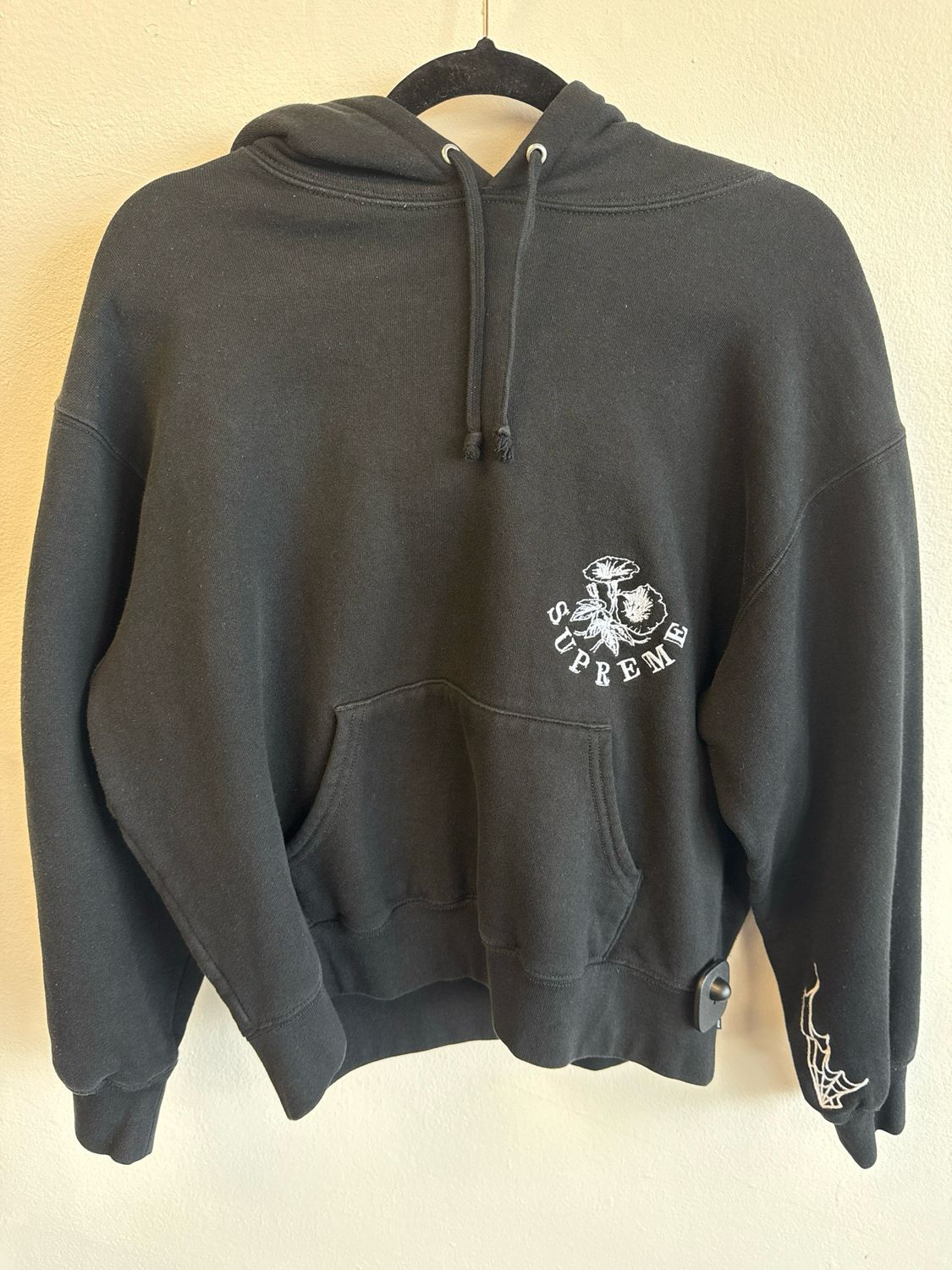 Supreme Black Graphic Back Hoodie Sz S