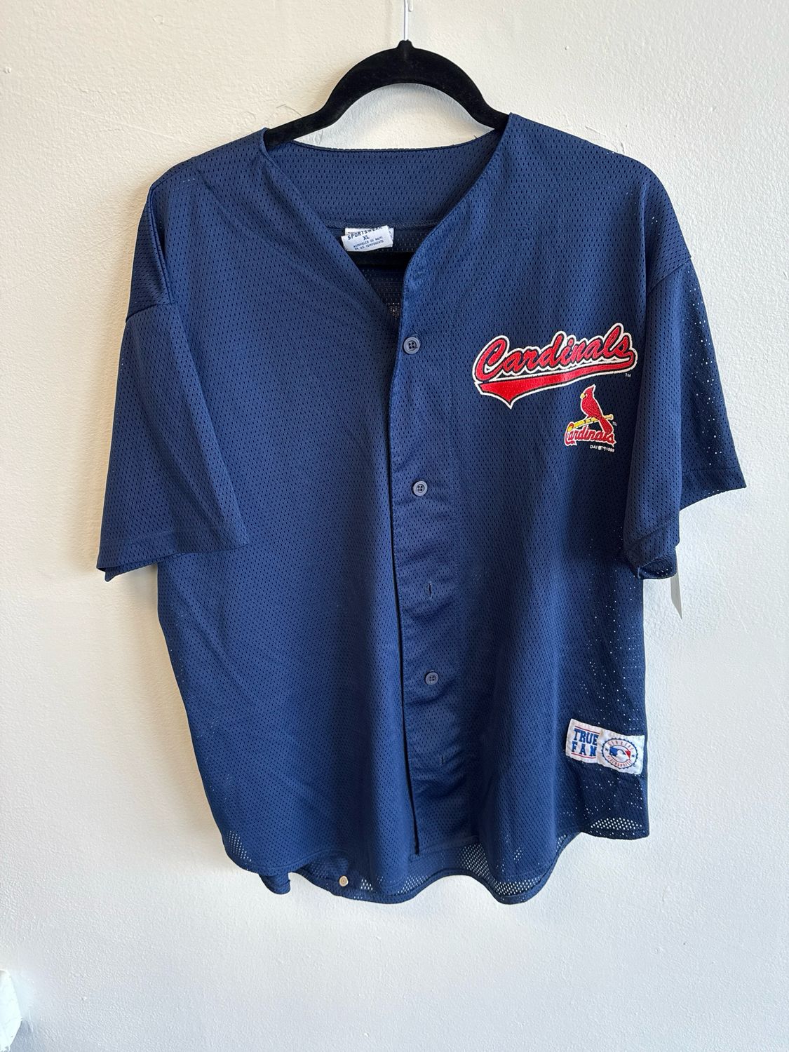 VTG McGwire Navy Cardinals Jersey Sz XL
