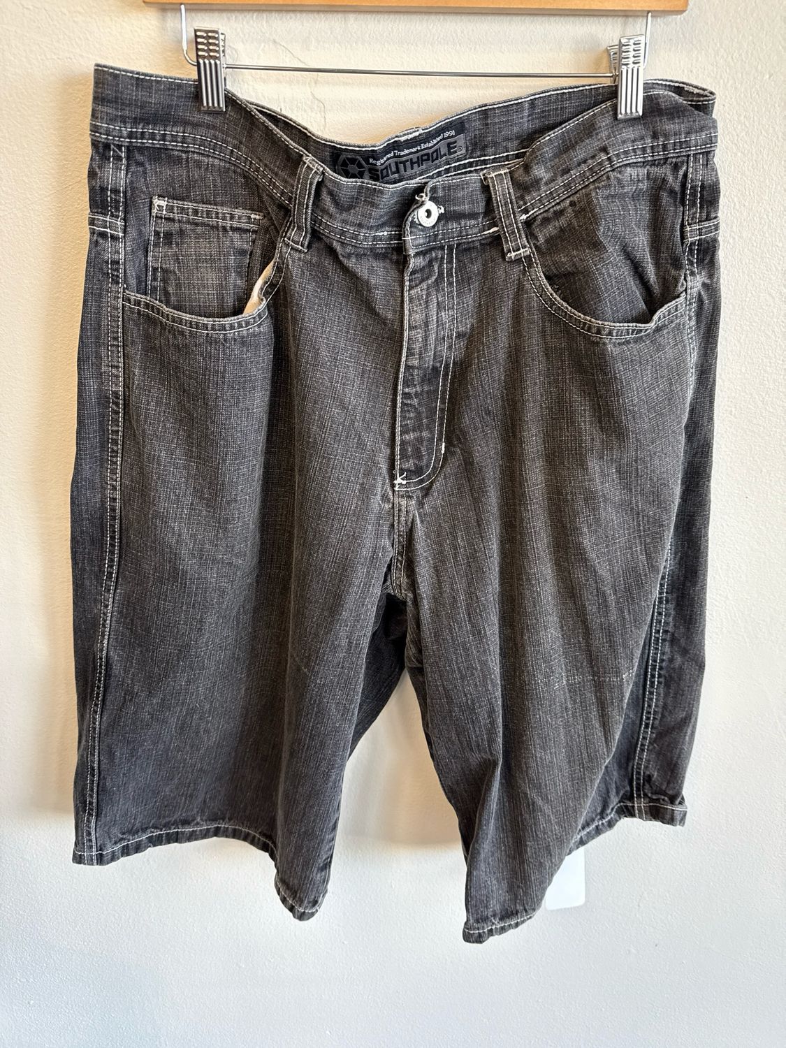 South Pole Black Jean Shorts