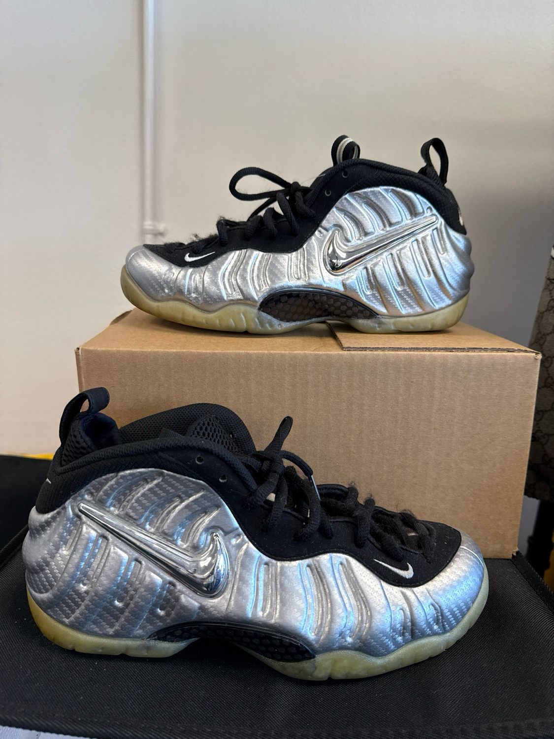Nike Foamposite Silver (no box) Sz 9.5