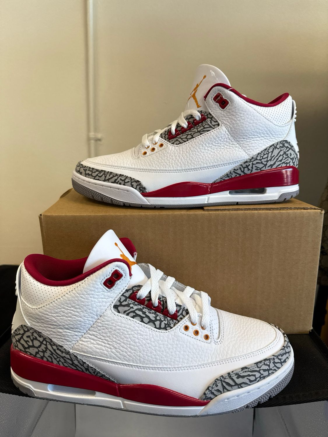 Jordan 3 Cardinal Red (DS,  box) Sz 10.5