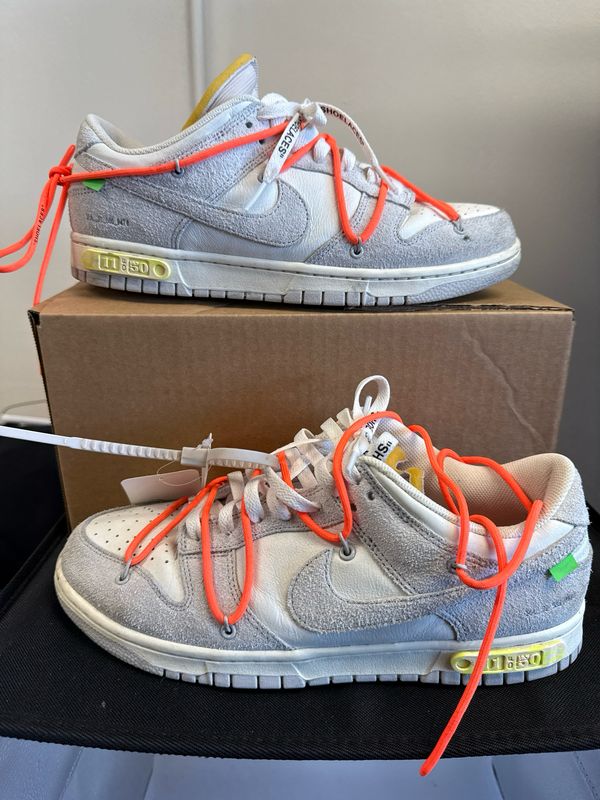 Nike Off-White Dunk Low Lot 11 Sneakers (no box) Sz 10.5