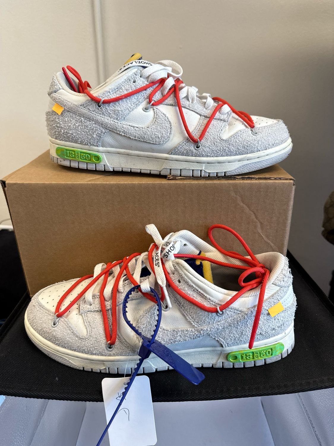 Nike Off-White Dunk Low Lot 13 Sneakers (no box) Sz 10.5