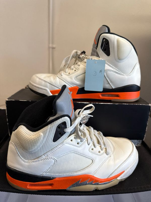Jordan 5 Shattered BB - White/Orange - 10.5 (w/ box)