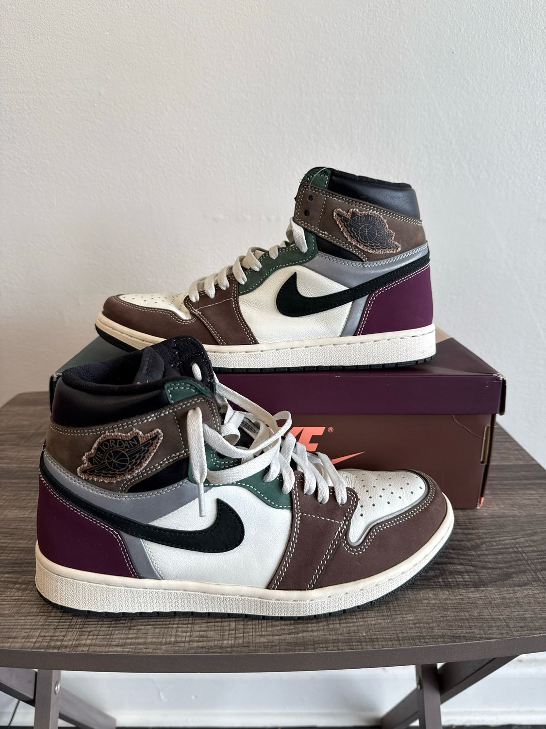 Nike Jordan 1 Brown/Maroon Sz 10