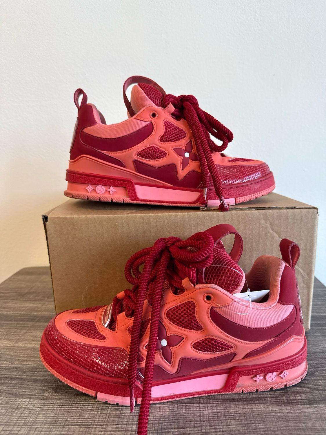 Louis Vuitton Red/Orange Skates (no box/insoles) Sz 8.5