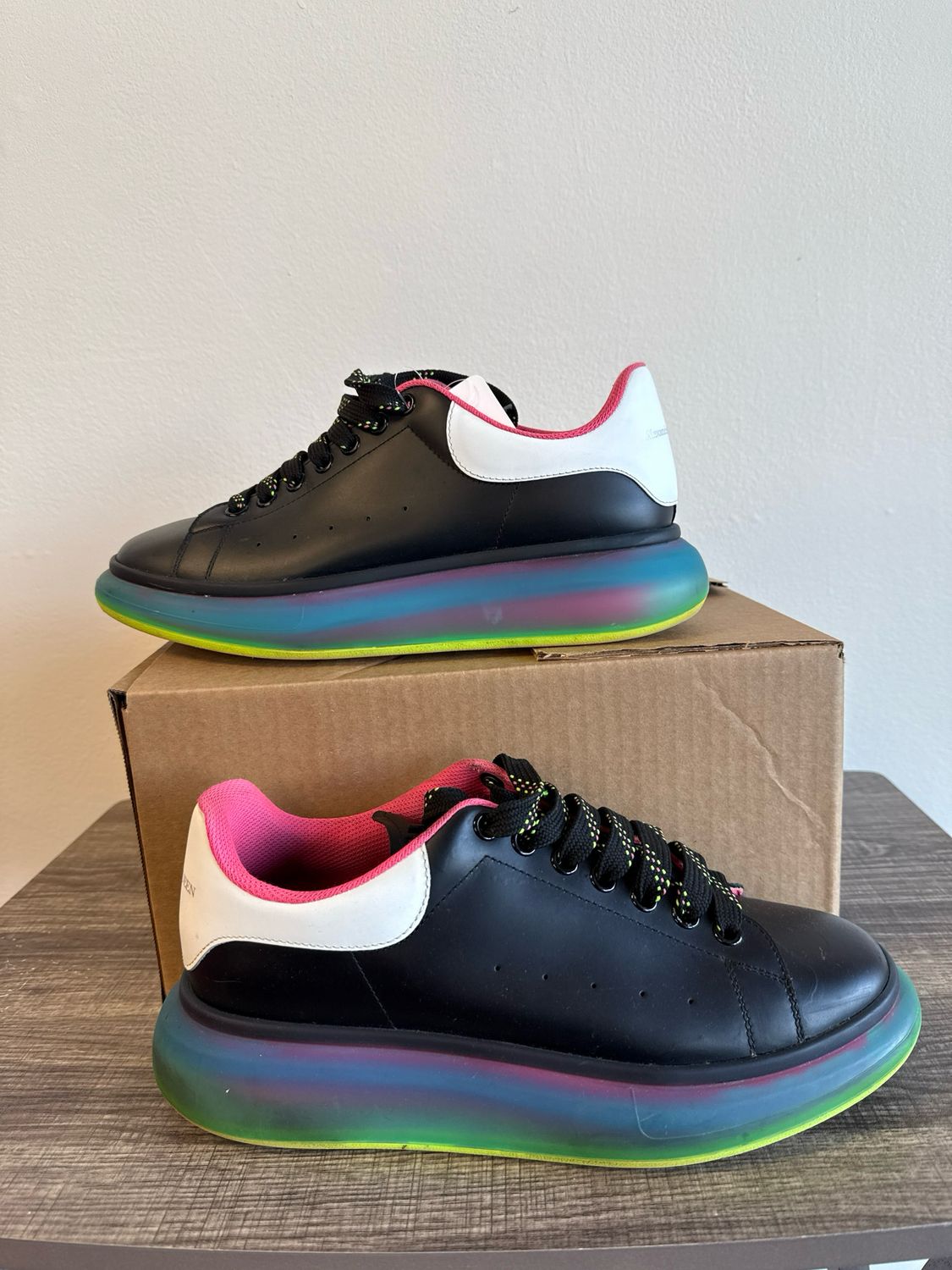 Alexandar McQueen Black/White/Pink Sz:10 (no box)