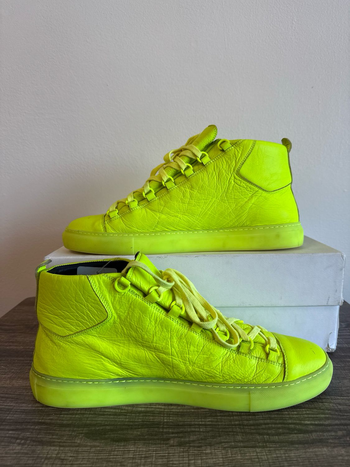 Balenciaga - Arena High Shoes - Neon Green - 45