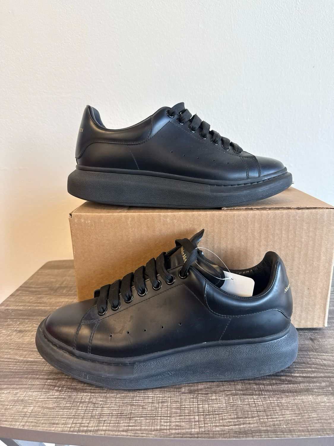 Alexander McQueen Oversized Sole Sneakers All Black (no box) -9.5
