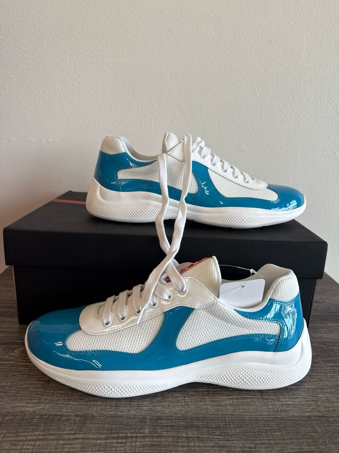 Prada AC Blue/White (new;box)   Sz 10