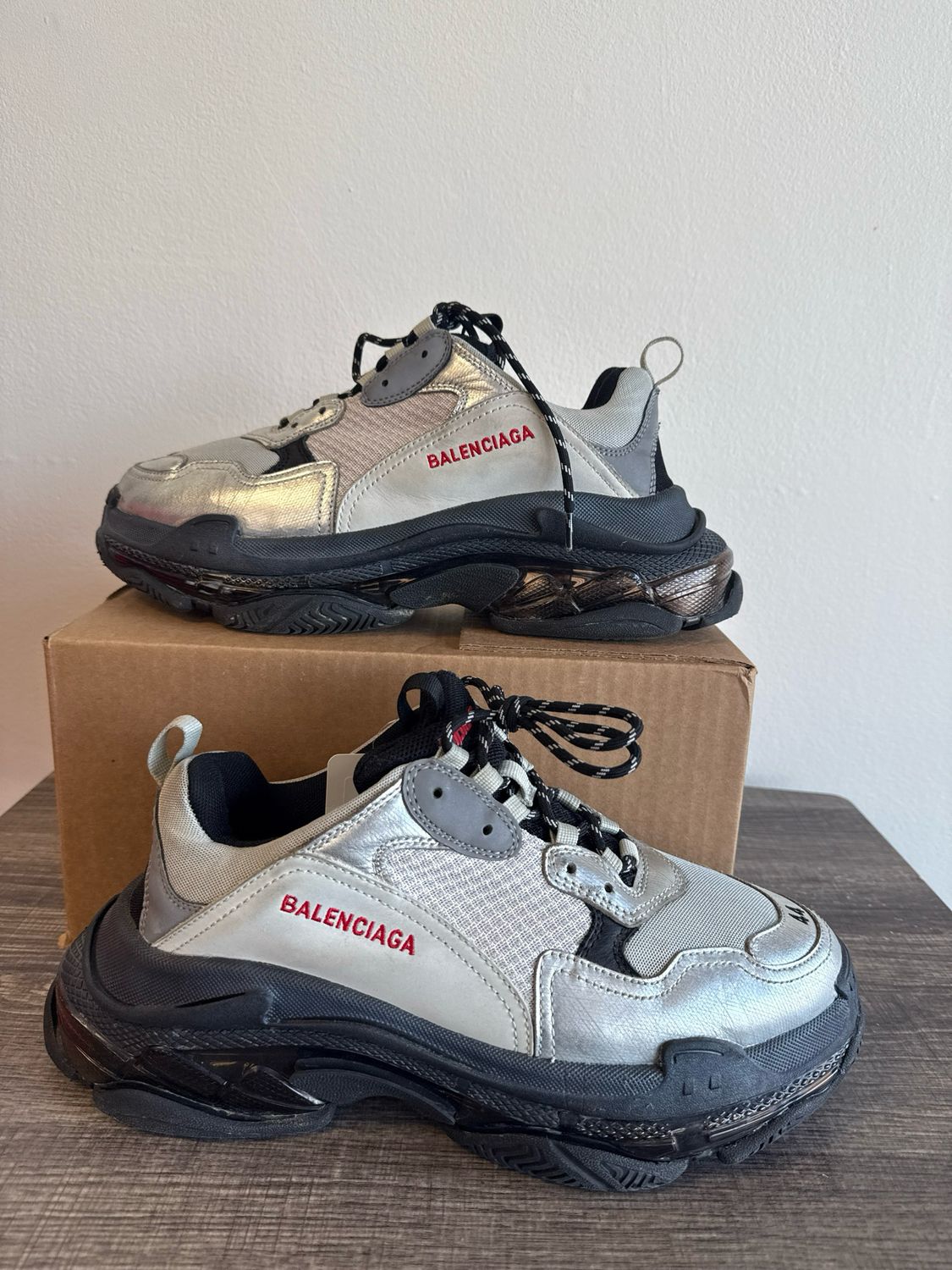 Balenciaga Triple S Grey/Silver Sneakers