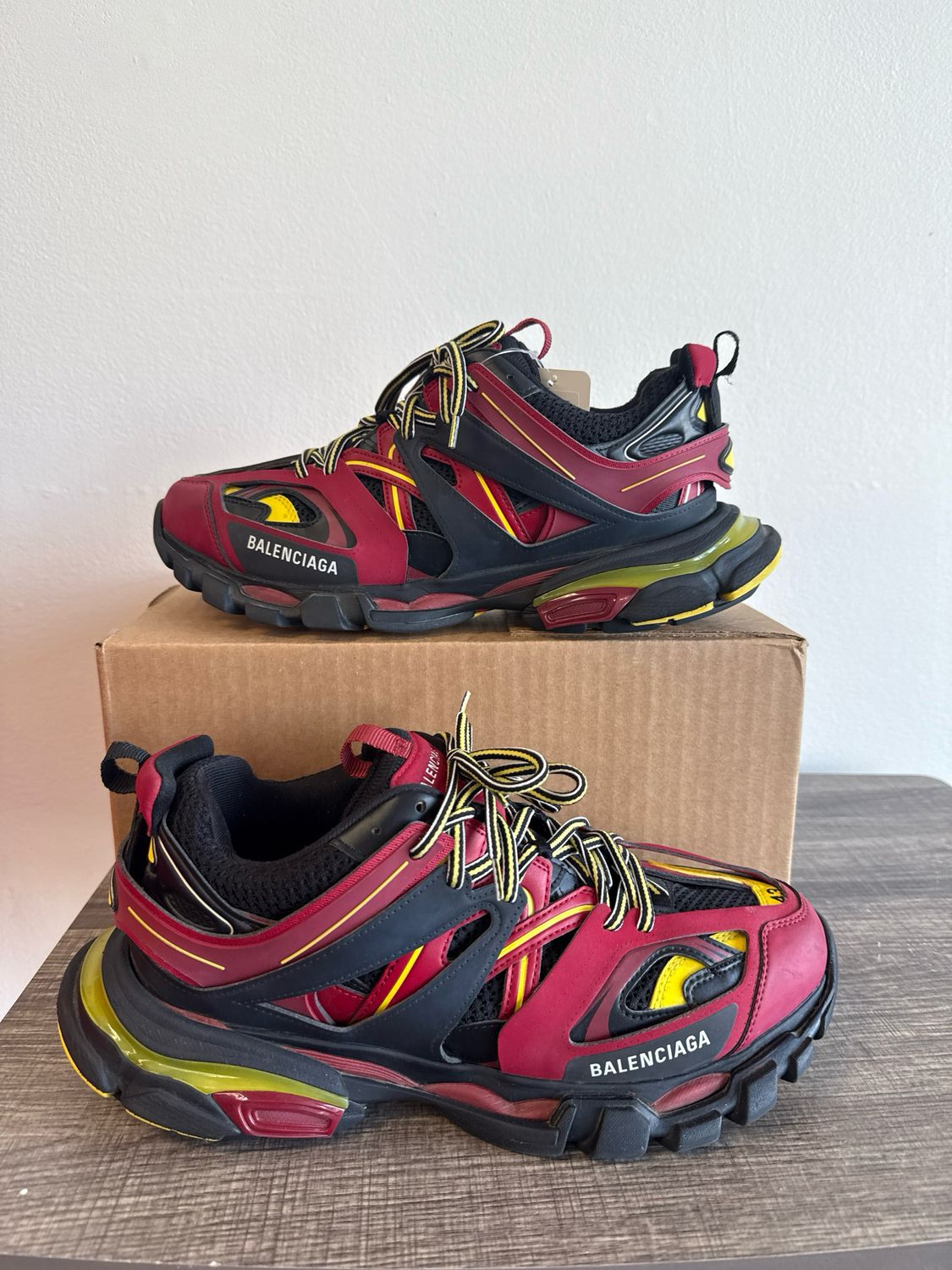 Balenciaga Track Red/Black/Yellow Sz:10 (no box)