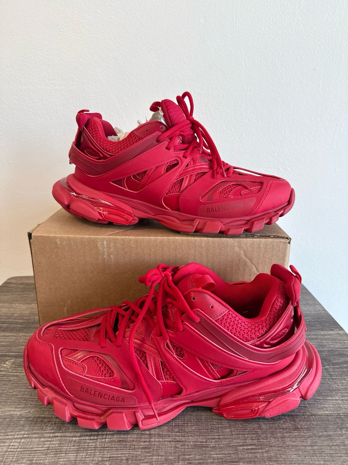 Balenciaga Red Tracks Sz 13
