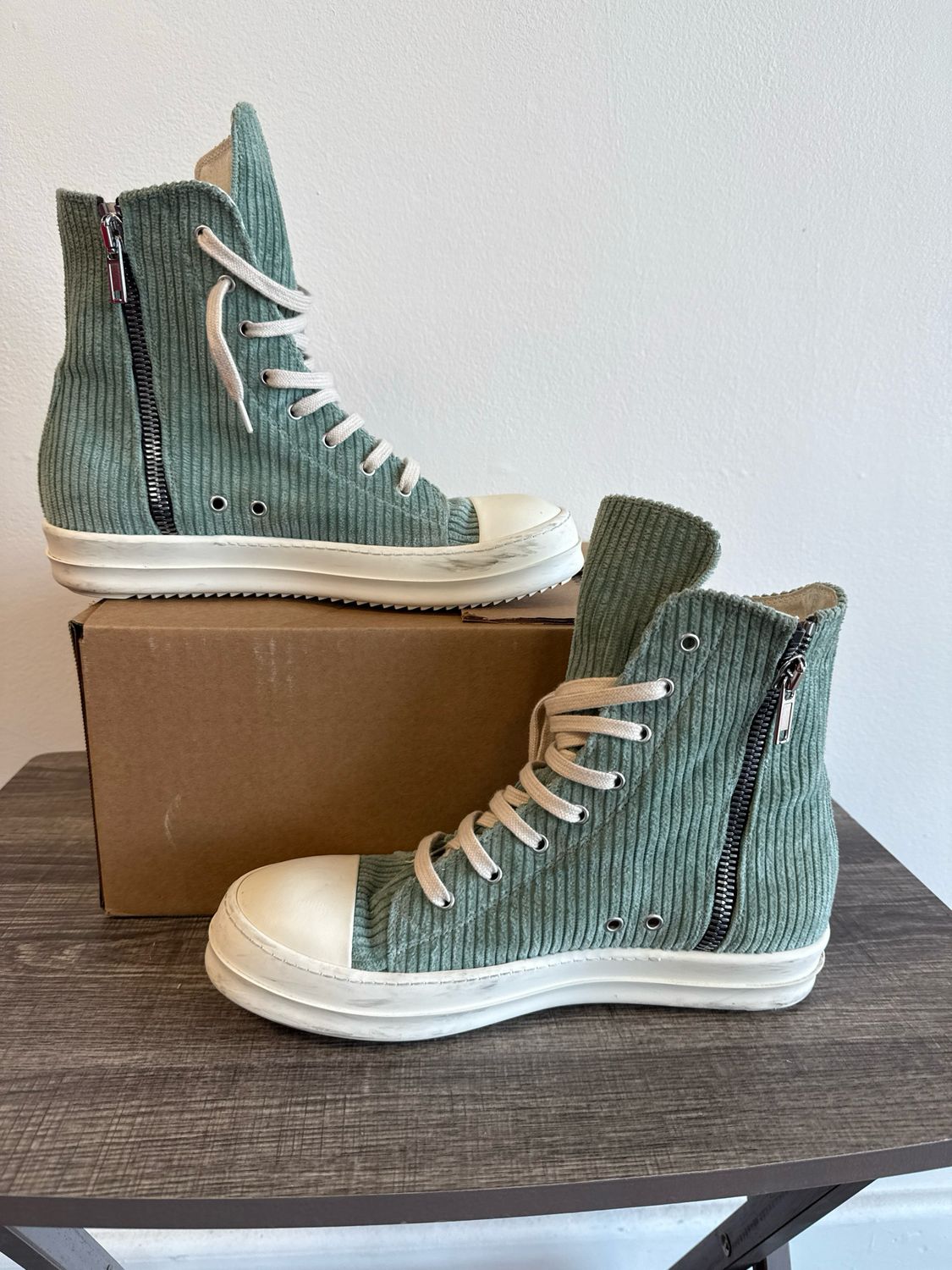 Rick Owens DRKSHDW High Aqua Corduroy Sz:10 (no box)