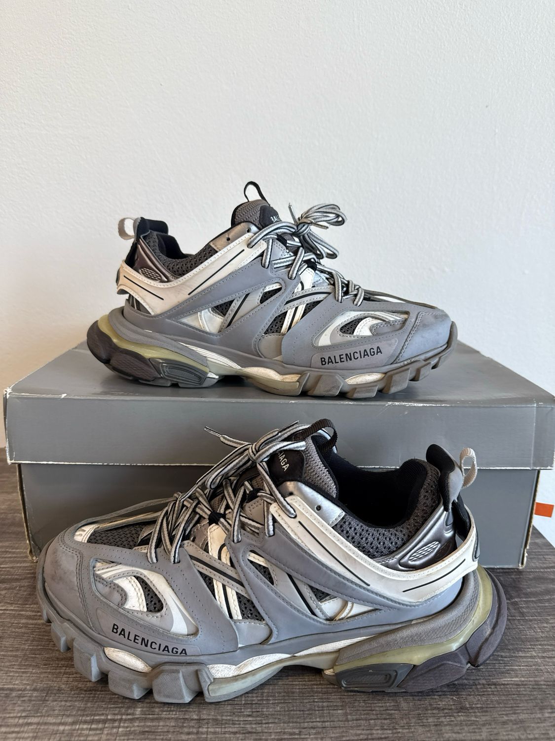 Balenciaga Track Grey/White Sz 8 (box)