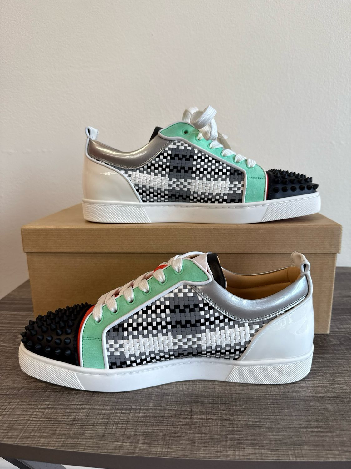 Louboutin Low Spikes Multicolor (box, DS) Sz 9.5