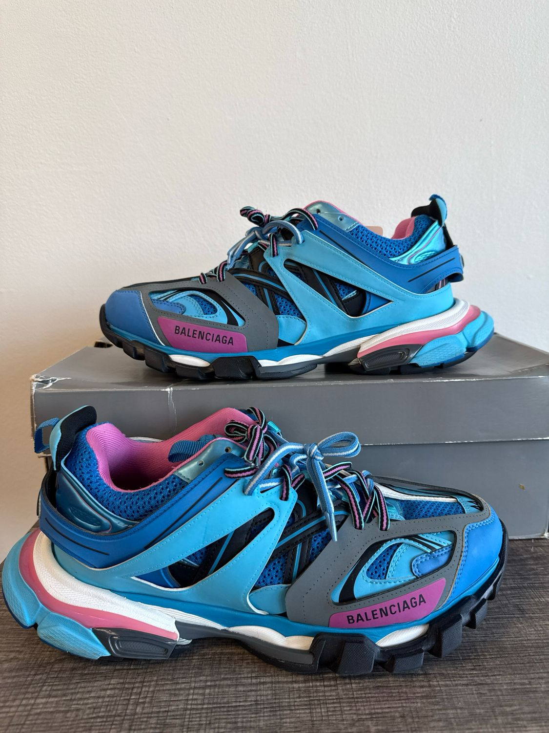 Balenciaga Blue/Pink Tracks Sz 11