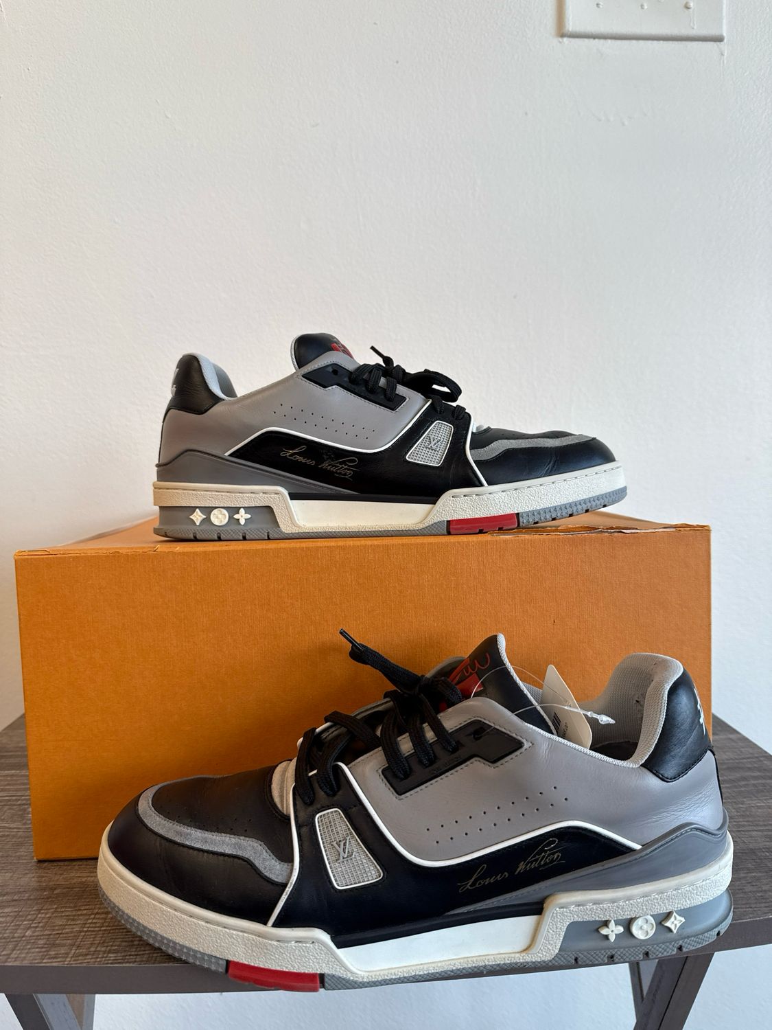 LV Bred/Grey Sneakers Sz 10.5 (box)