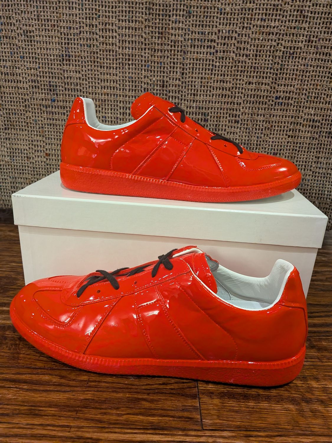 Maison Margiela Patent Leather Red GATs (new; box) Sz 11
