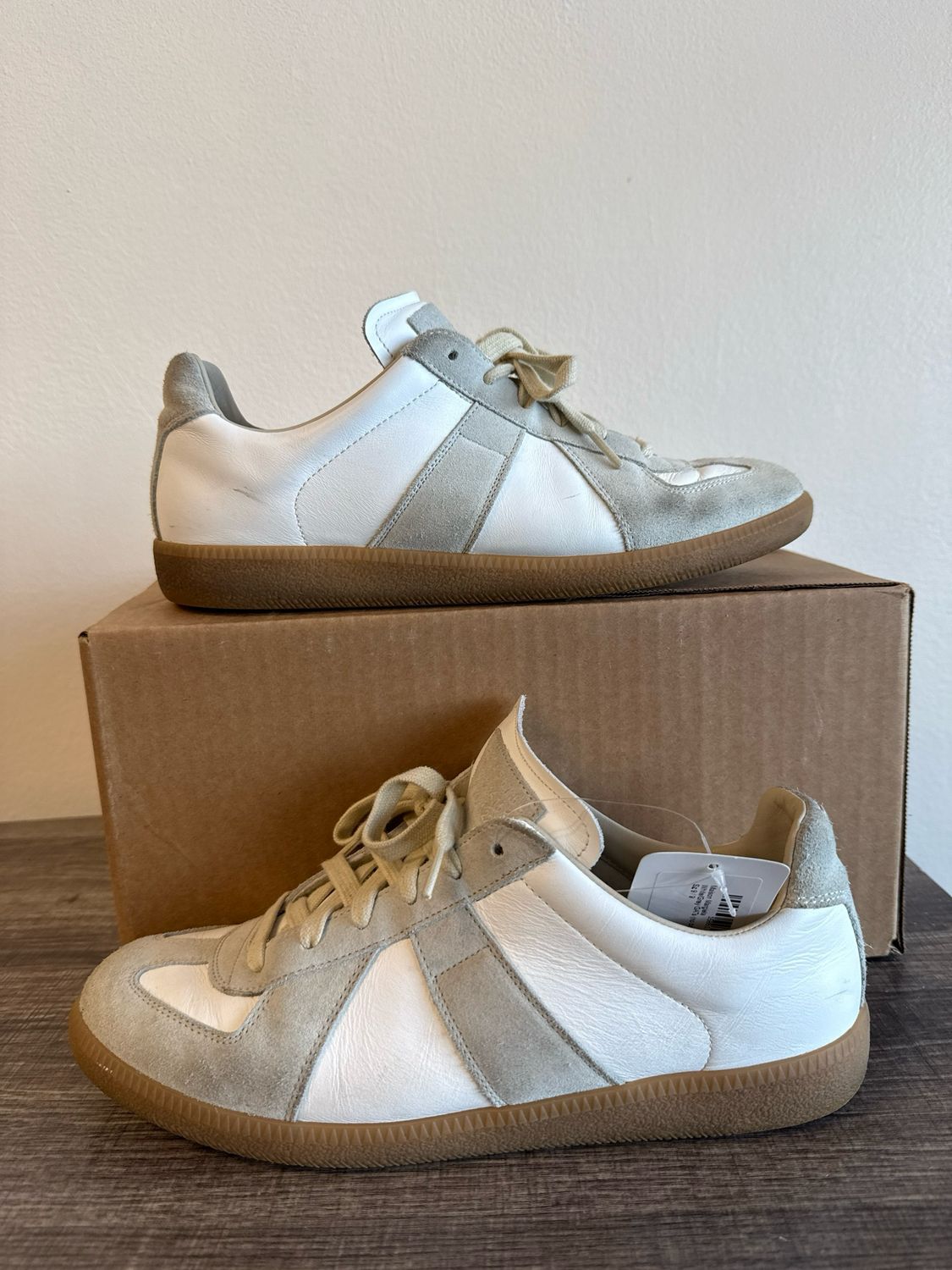 Maison Margiela White/Grey GATs (no box) Sz 9