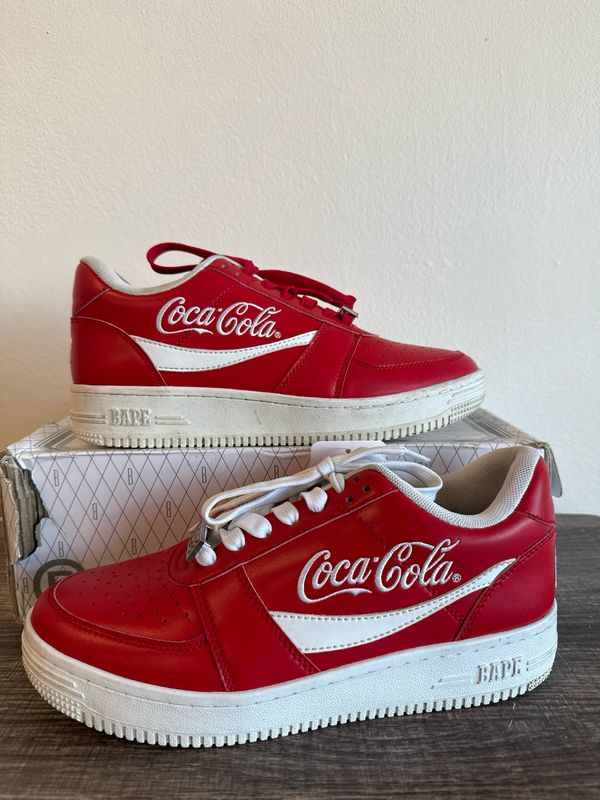 Bape x Coca-Cola Bapesta Red Sneakers (box) - 8