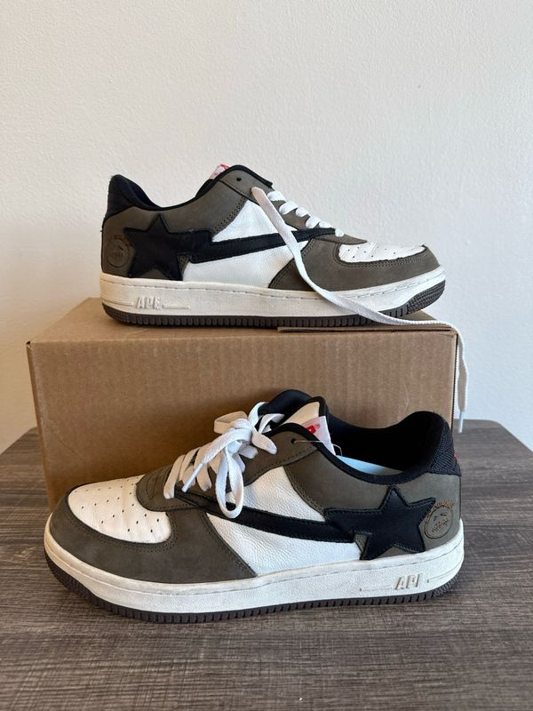 Bape - Custom Travis Scott Bapesta - White/Brown - 10.5