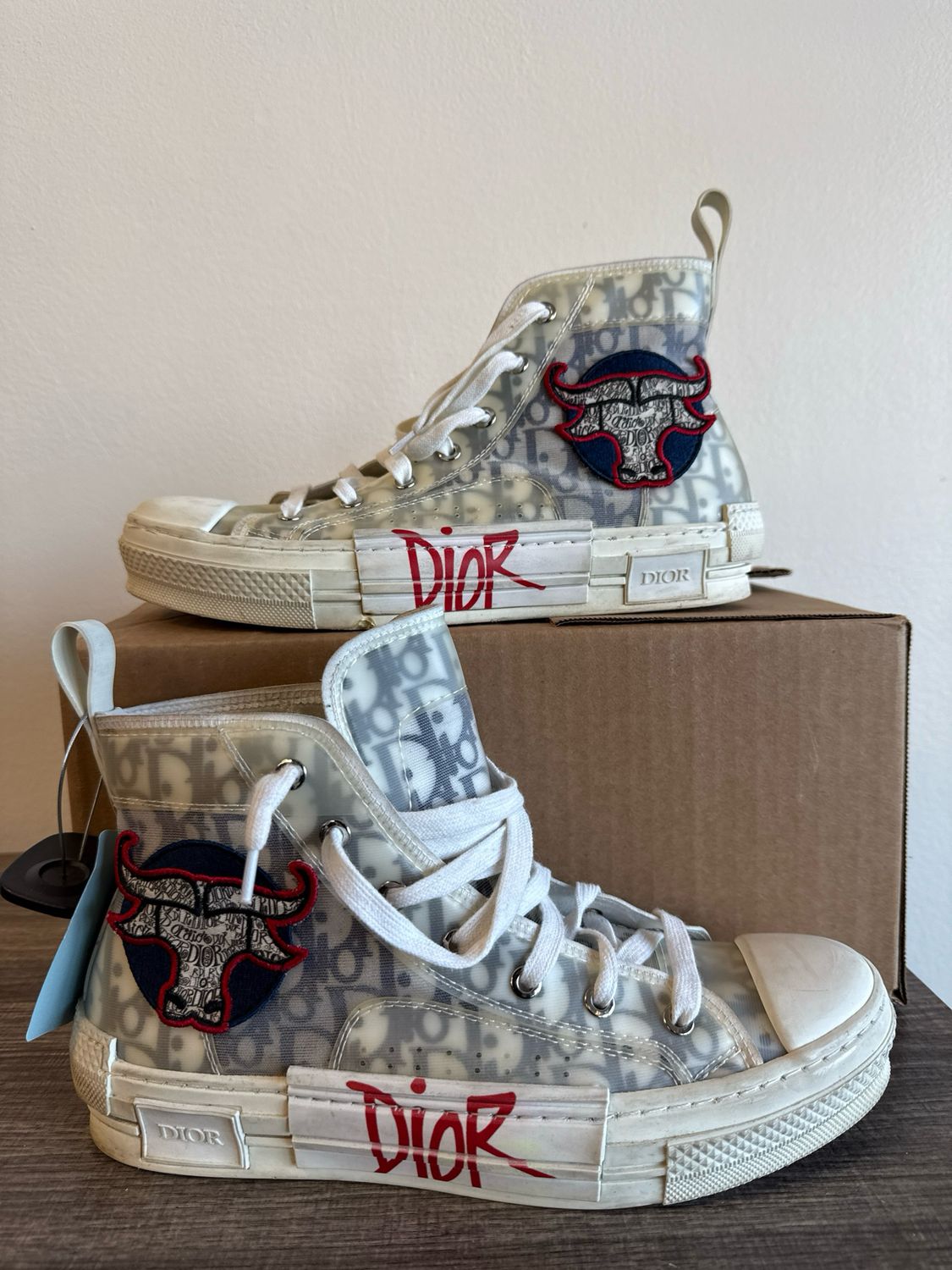 Dior x Shawn Stussy Bull B23 Shoes - White - 41