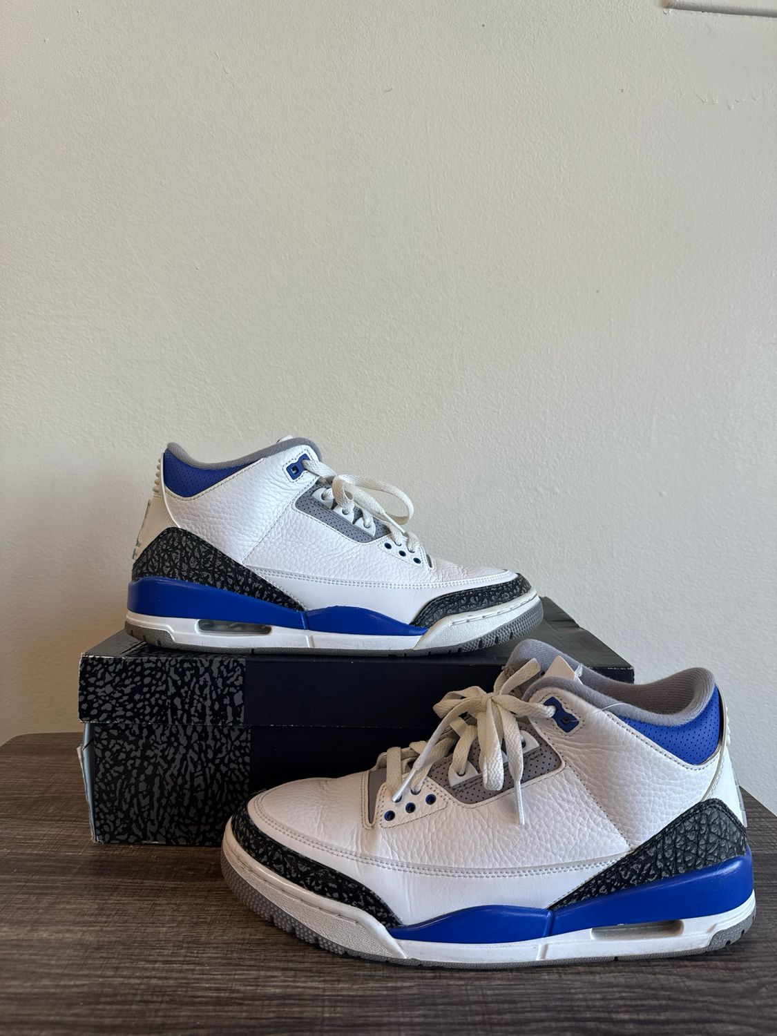 Nike Air Jordan 3 Race Blue Sz 9